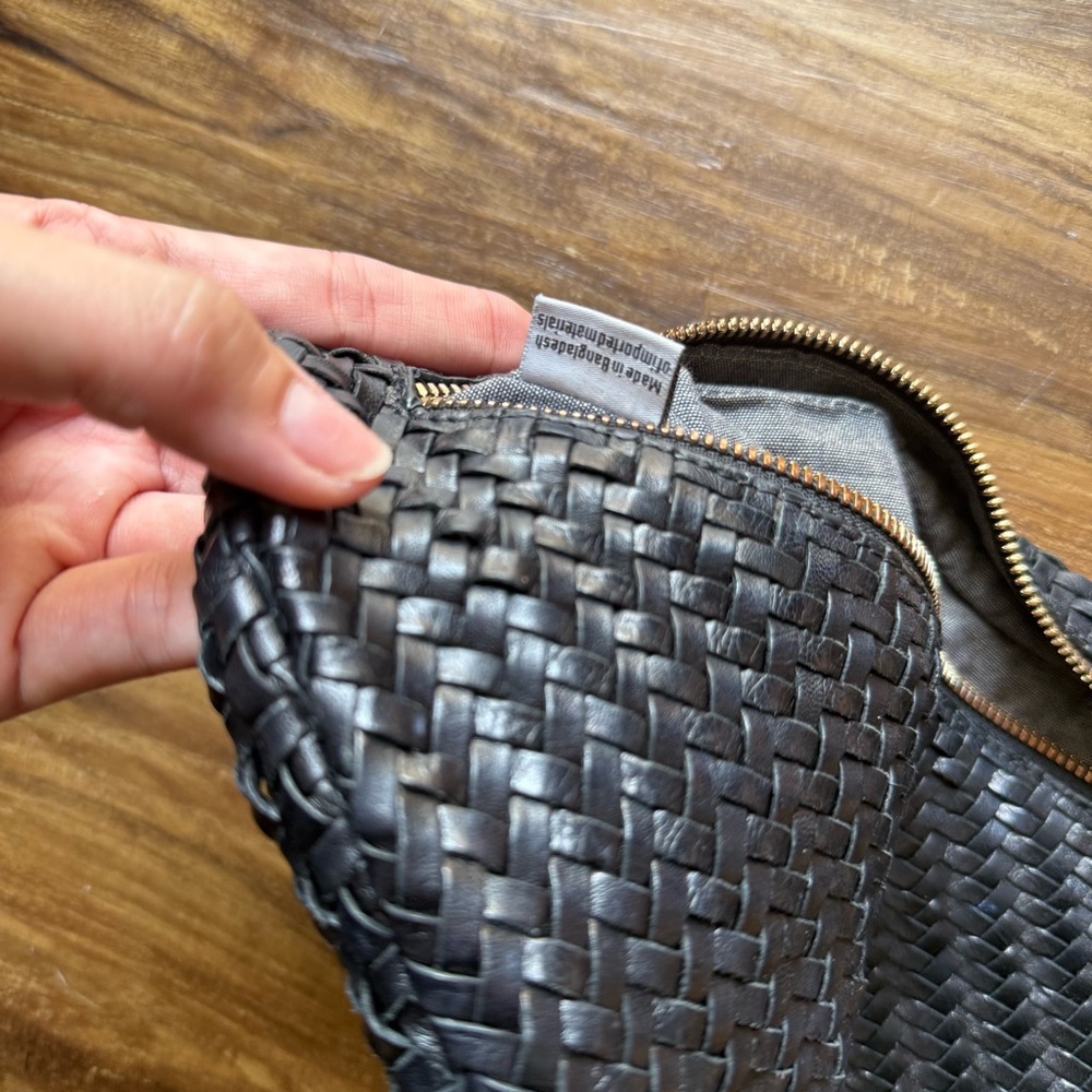 Clare V. Grande Fanny Black Woven NO STRAP - Picture 12 of 13